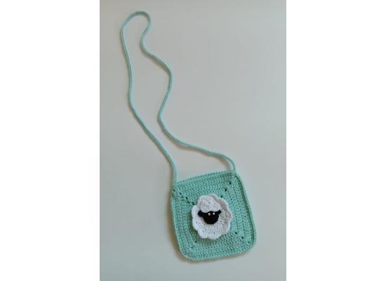 Cute Crochet Purse / Handbag, Nature Soft Cotton, Great Special Present for 2,3,4,5,6 Year Girls (Green / Blue / Orange )